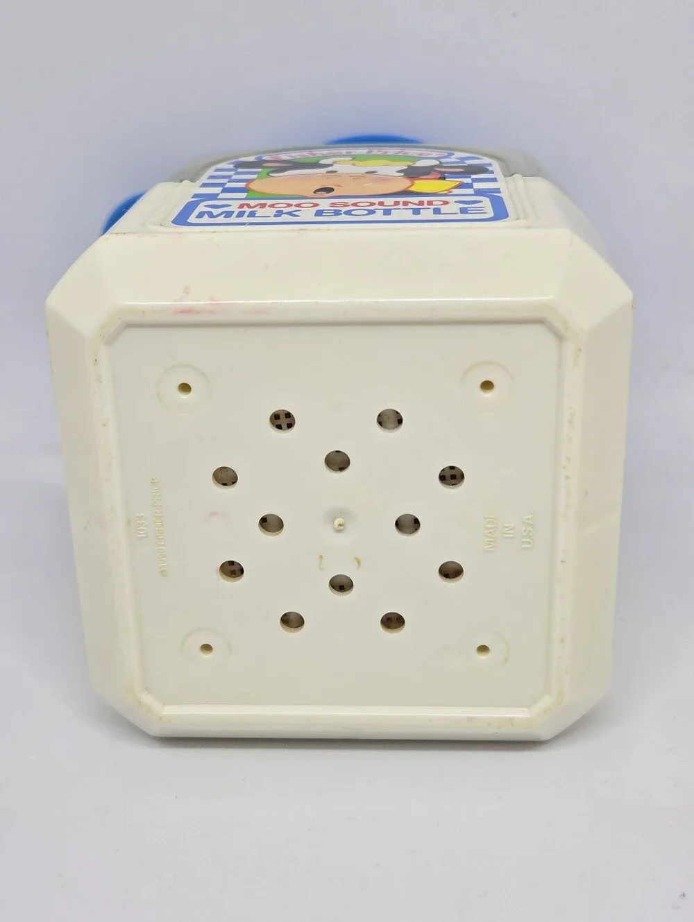 Fisher Price - Vintage Moo Sound Milk Bottle Toddler Toy - 1990